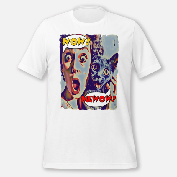 White wow mewow t-shirt