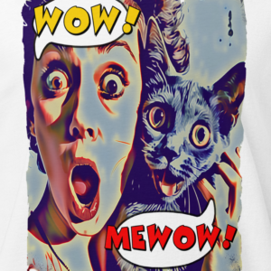 White wow mewow t-shirt design